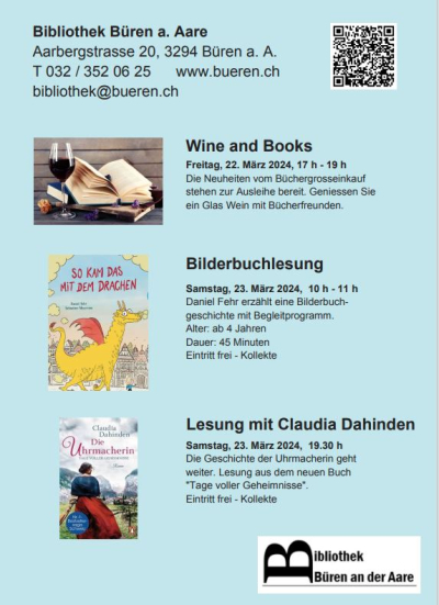 Schweizerisches BiblioWeekend - Lesung mit Claudia Dahinden